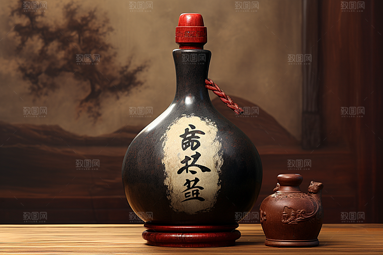 美酒酒器酒具摄影图