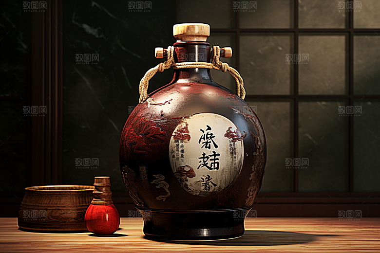 美酒酒器高清摄影图