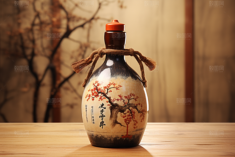 美酒精致酒具摄影图