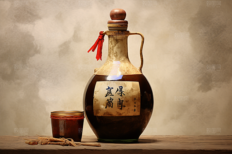 美酒酒杯饮品摄影图