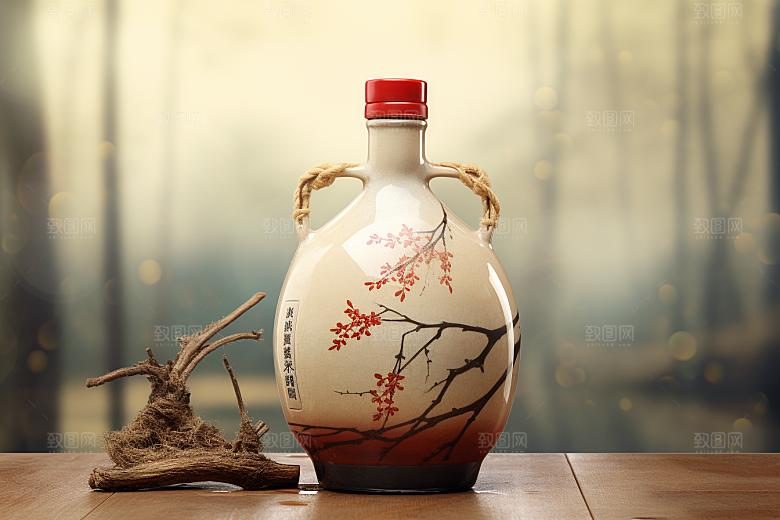 美酒酒器饮品摄影图