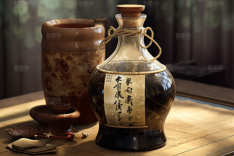 美酒畅饮高清摄影图