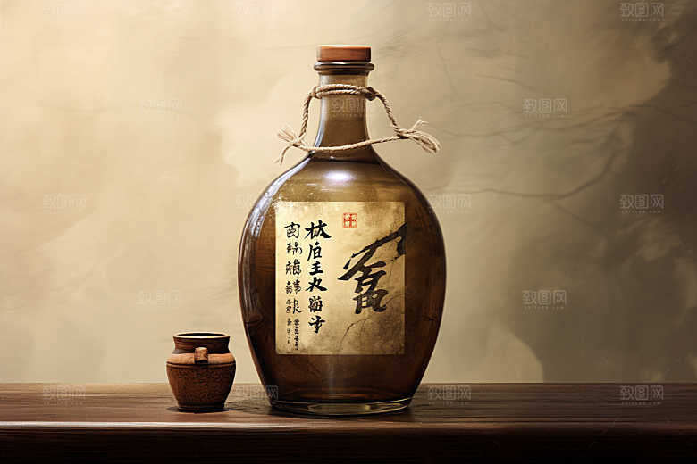 美酒酒具品酒摄影图