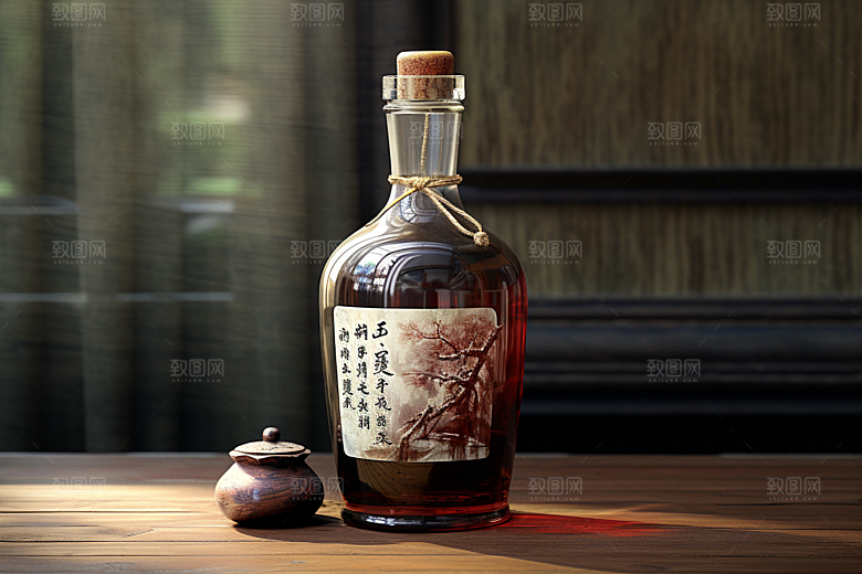美酒酒杯饮品摄影图