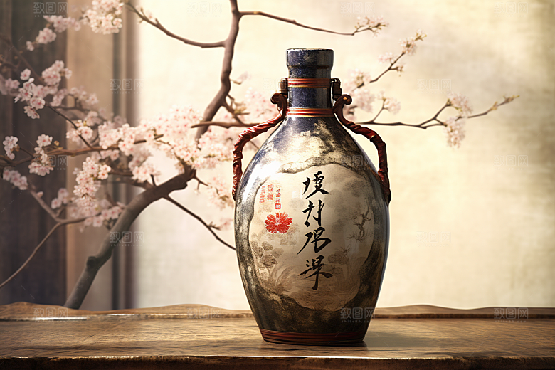 美酒酒器饮品摄影图