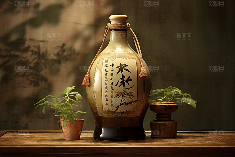 美酒酒杯精致摄影图