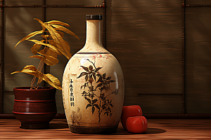美酒酒杯酒具摄影图