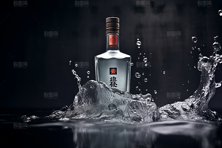 美酒品酒酒具摄影图