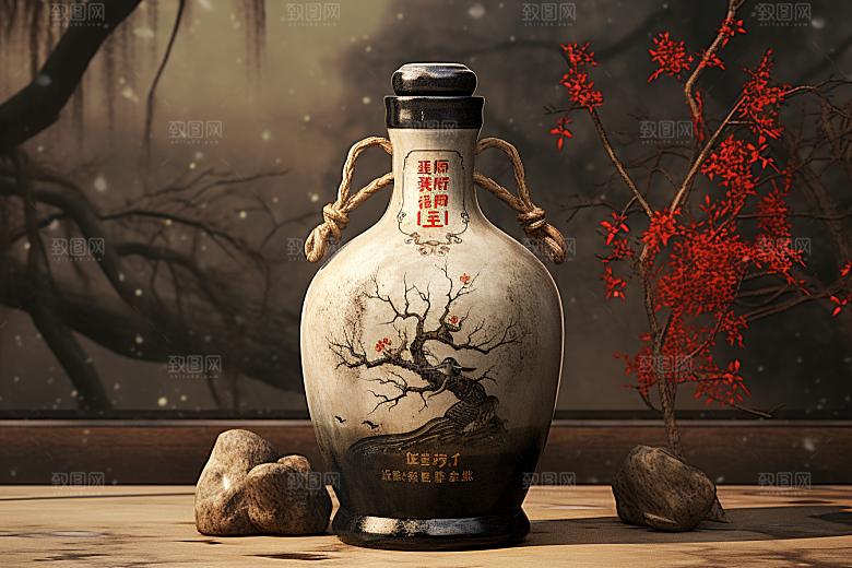 美酒品酒酒具摄影图