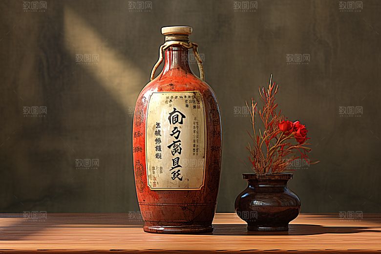 美酒酒具精致摄影图