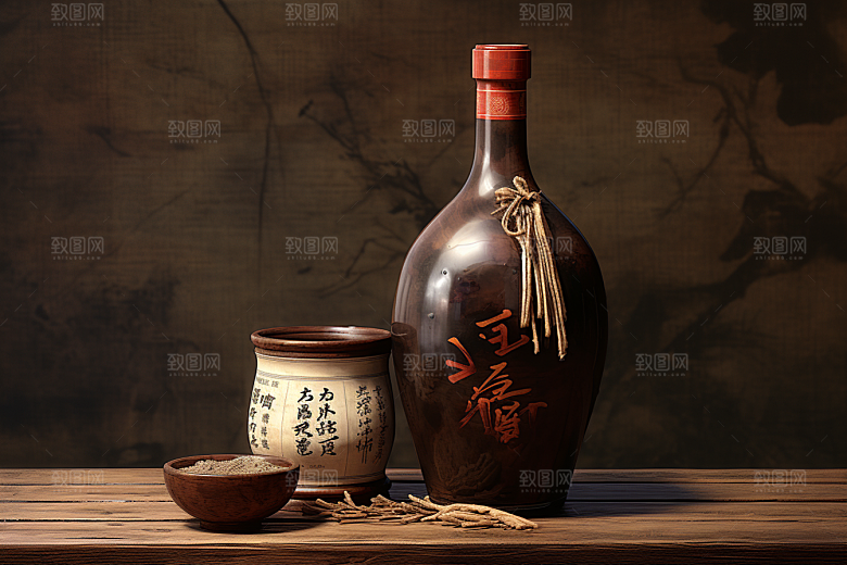 美酒酒器畅饮摄影图