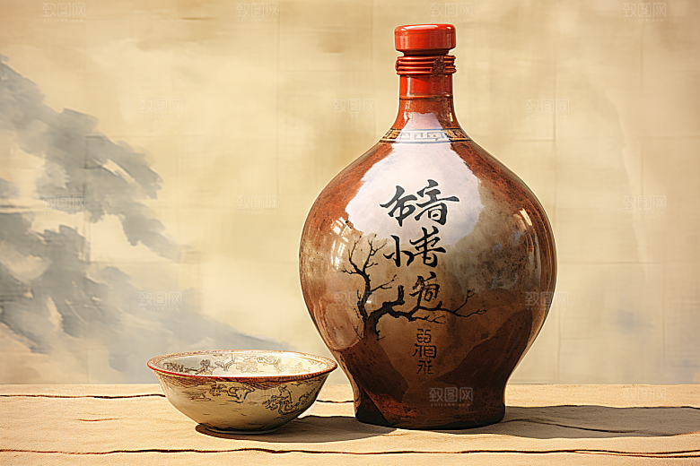 美酒饮品酒杯摄影图