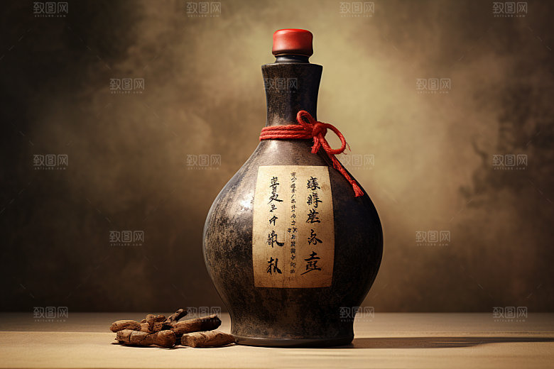 美酒品酒畅饮摄影图