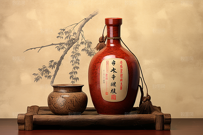 美酒酒器酒瓶摄影图
