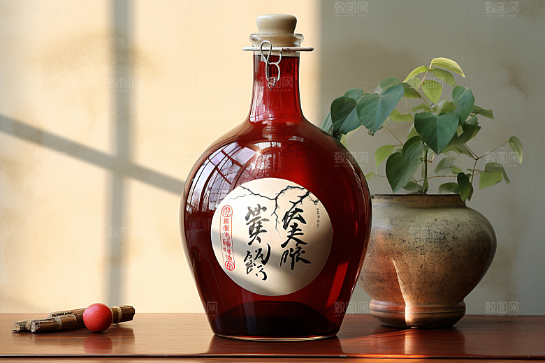 美酒酒杯畅饮摄影图