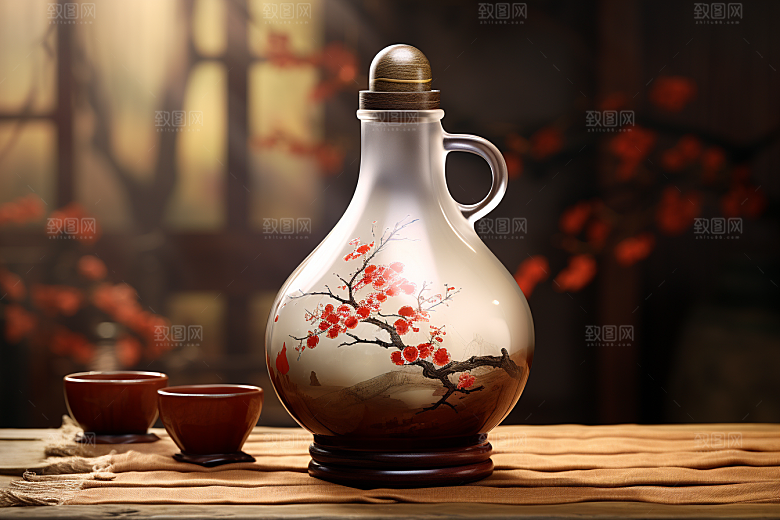 美酒酒具高清摄影图