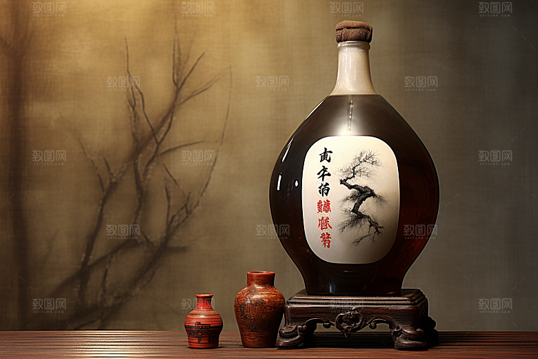 美酒精致酒杯摄影图
