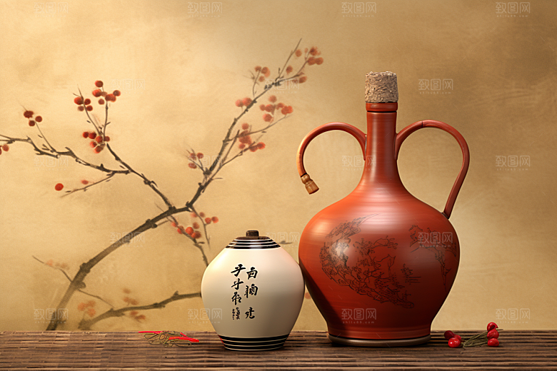 美酒品酒酒具摄影图