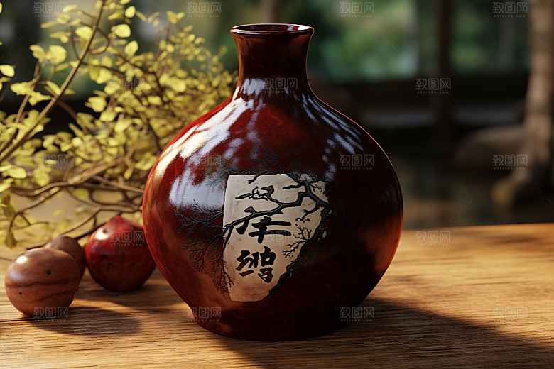 美酒酒器酒杯摄影图
