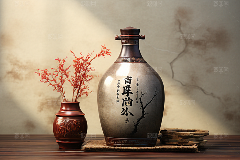 美酒酒具品酒摄影图