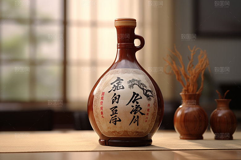 美酒酒器酒杯摄影图