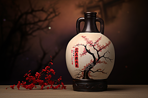 美酒畅饮酒具摄影图