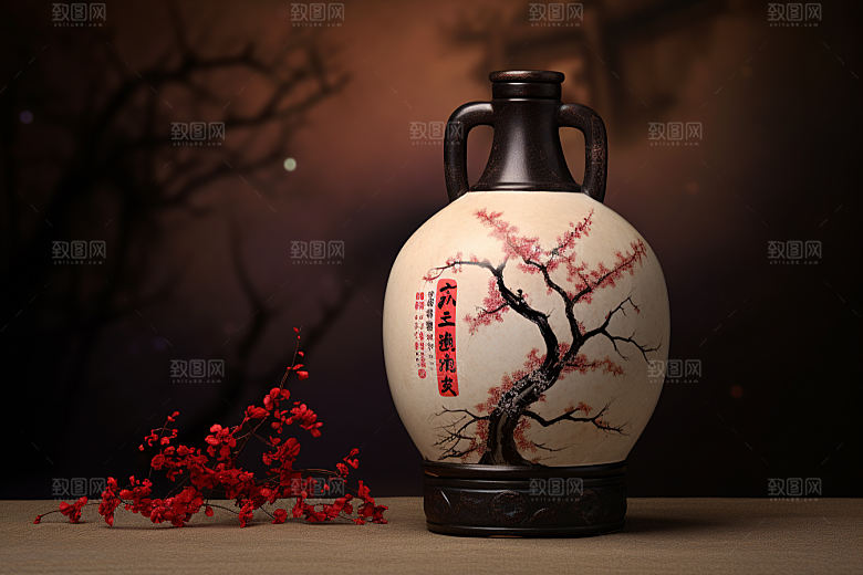 美酒畅饮酒具摄影图