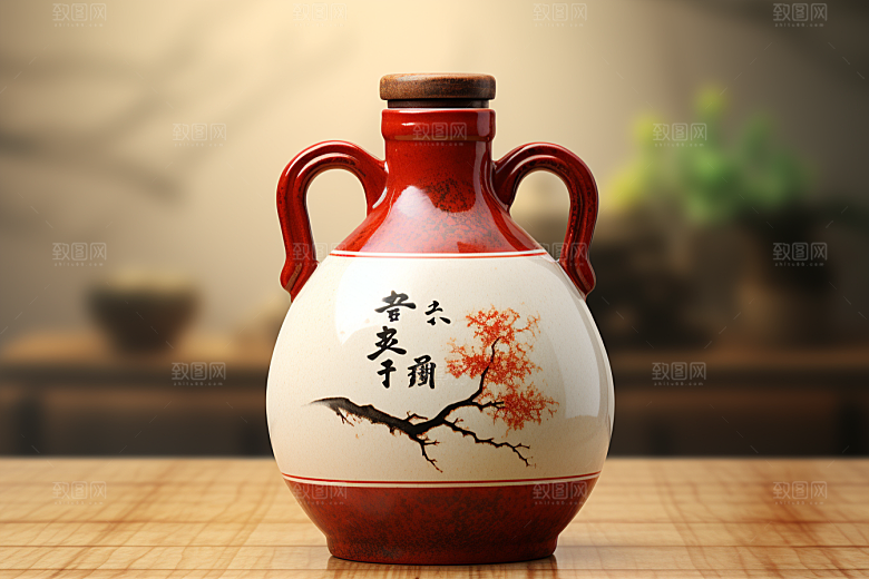 美酒酒瓶品酒摄影图