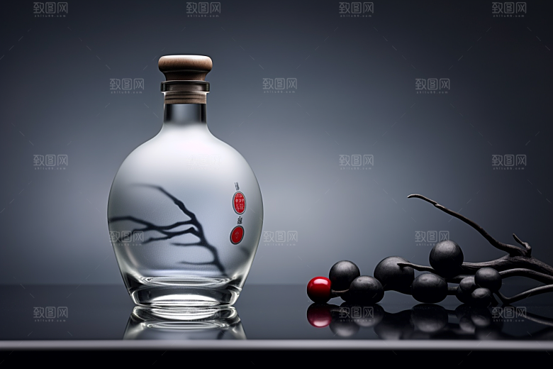 美酒酒具酒瓶摄影图
