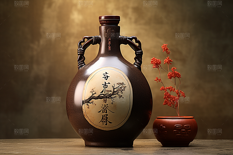 美酒酒杯酒具摄影图