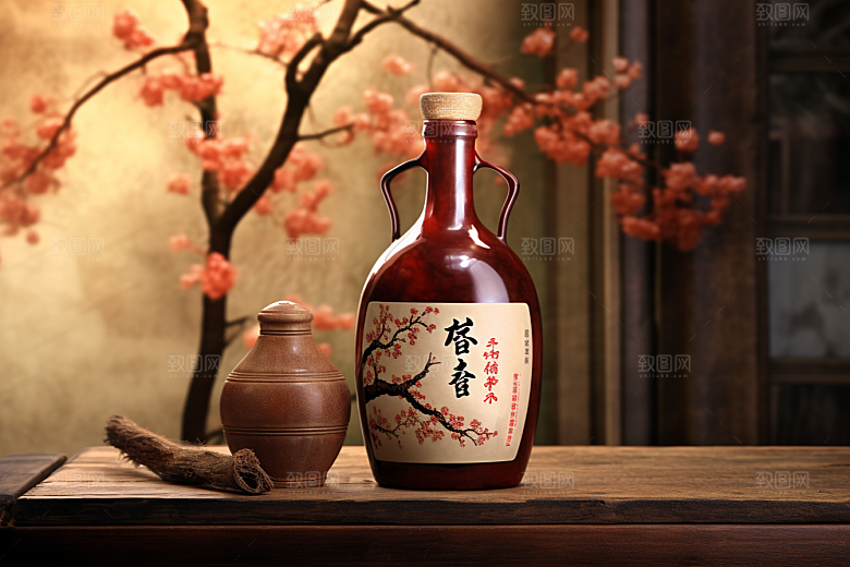 美酒品酒饮品摄影图