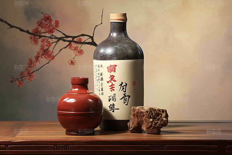 美酒酒杯品酒摄影图