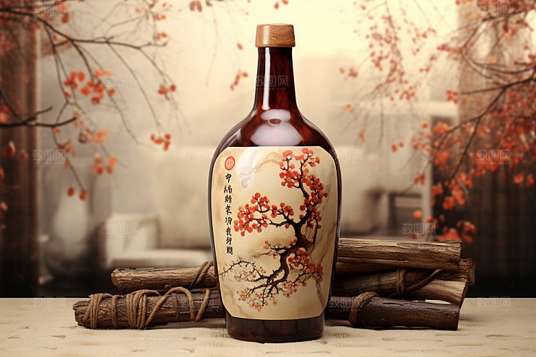 美酒品酒酒器摄影图
