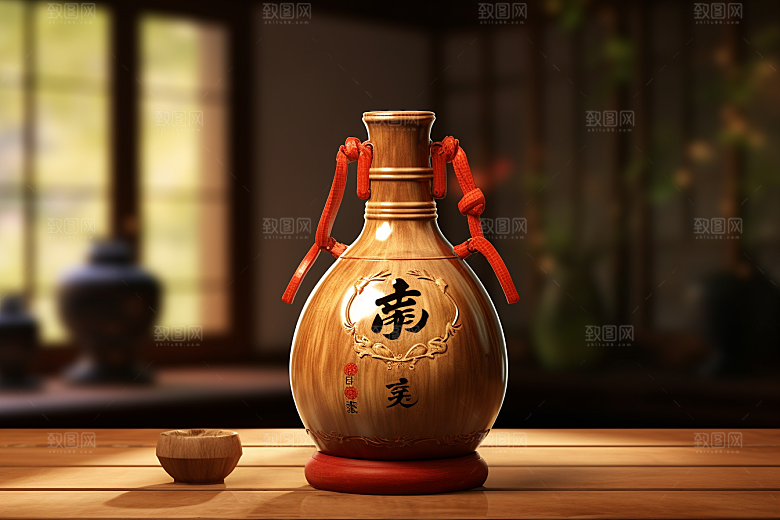 美酒酒具酒杯摄影图