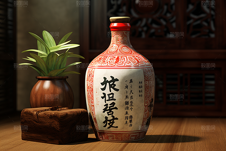 美酒酒器酒具摄影图