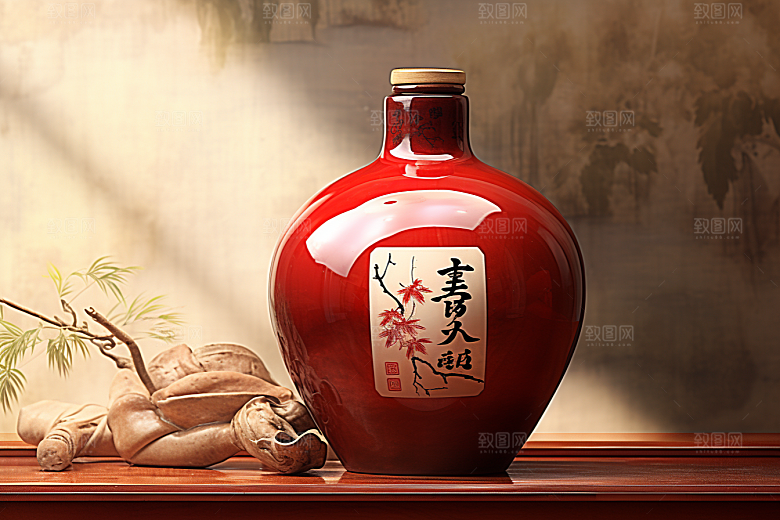 美酒酒器酒具摄影图