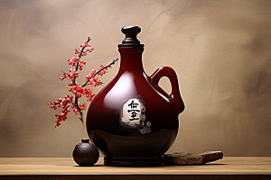 美酒酒器酒杯摄影图