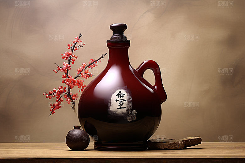 美酒酒器酒杯摄影图