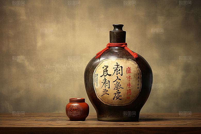 美酒酒器品酒摄影图