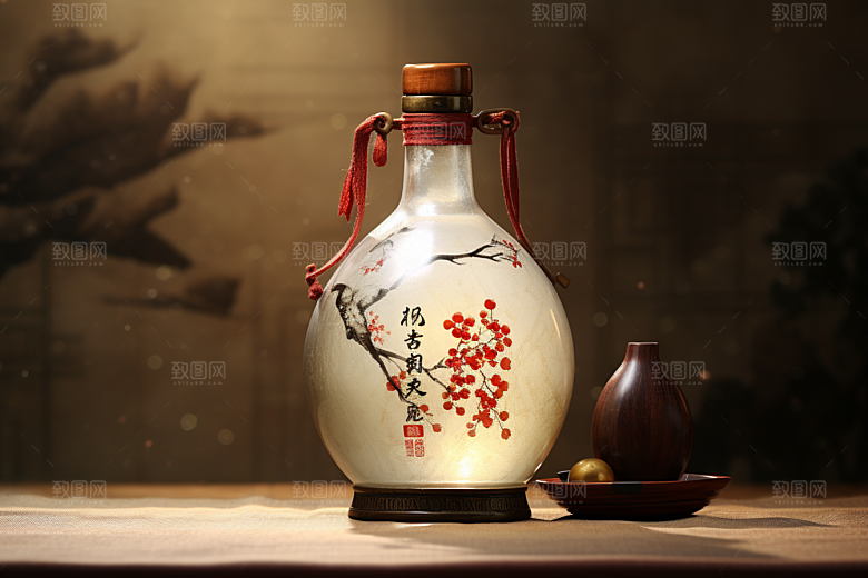 美酒酒具酒杯摄影图