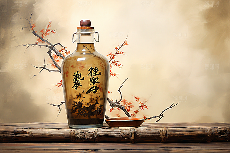 美酒酒杯畅饮摄影图