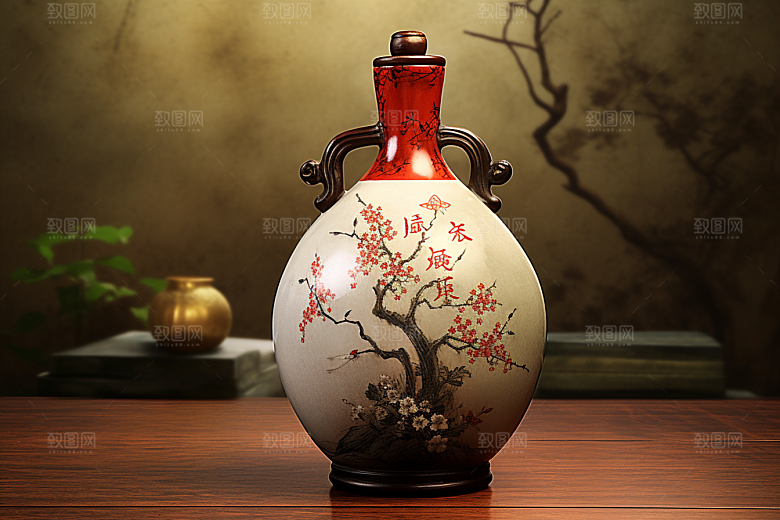 美酒酒瓶酒器摄影图
