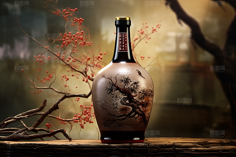 美酒饮品酒具摄影图