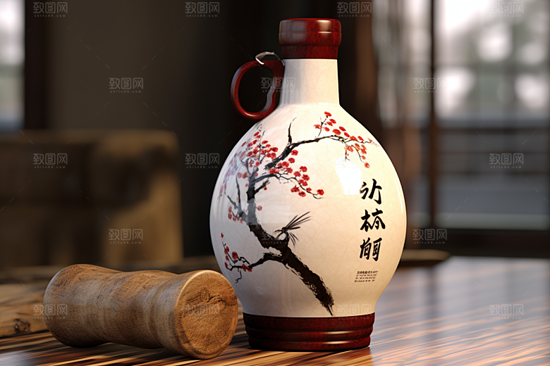 美酒精致酒具摄影图