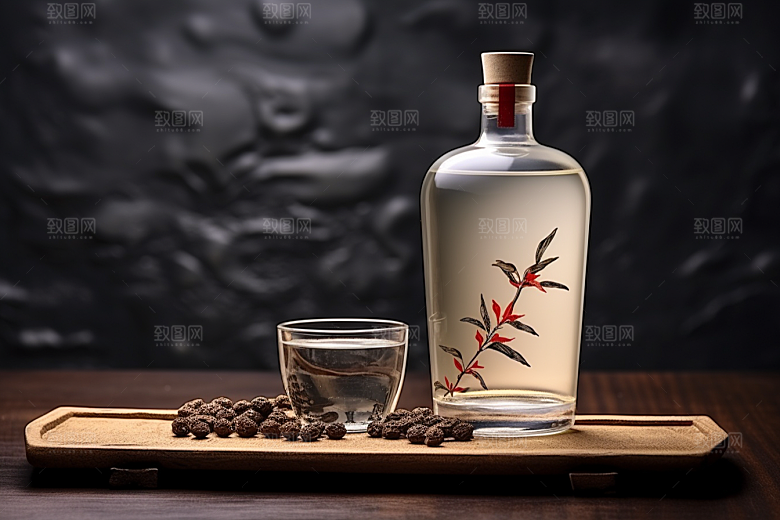 美酒酒具精致摄影图