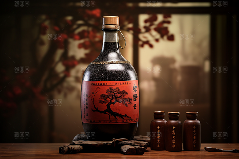 美酒高清酒瓶摄影图