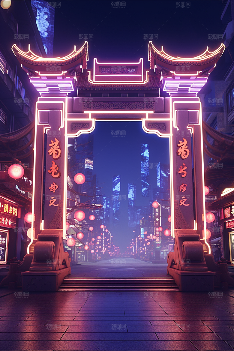 机械大门游戏原画3D素材