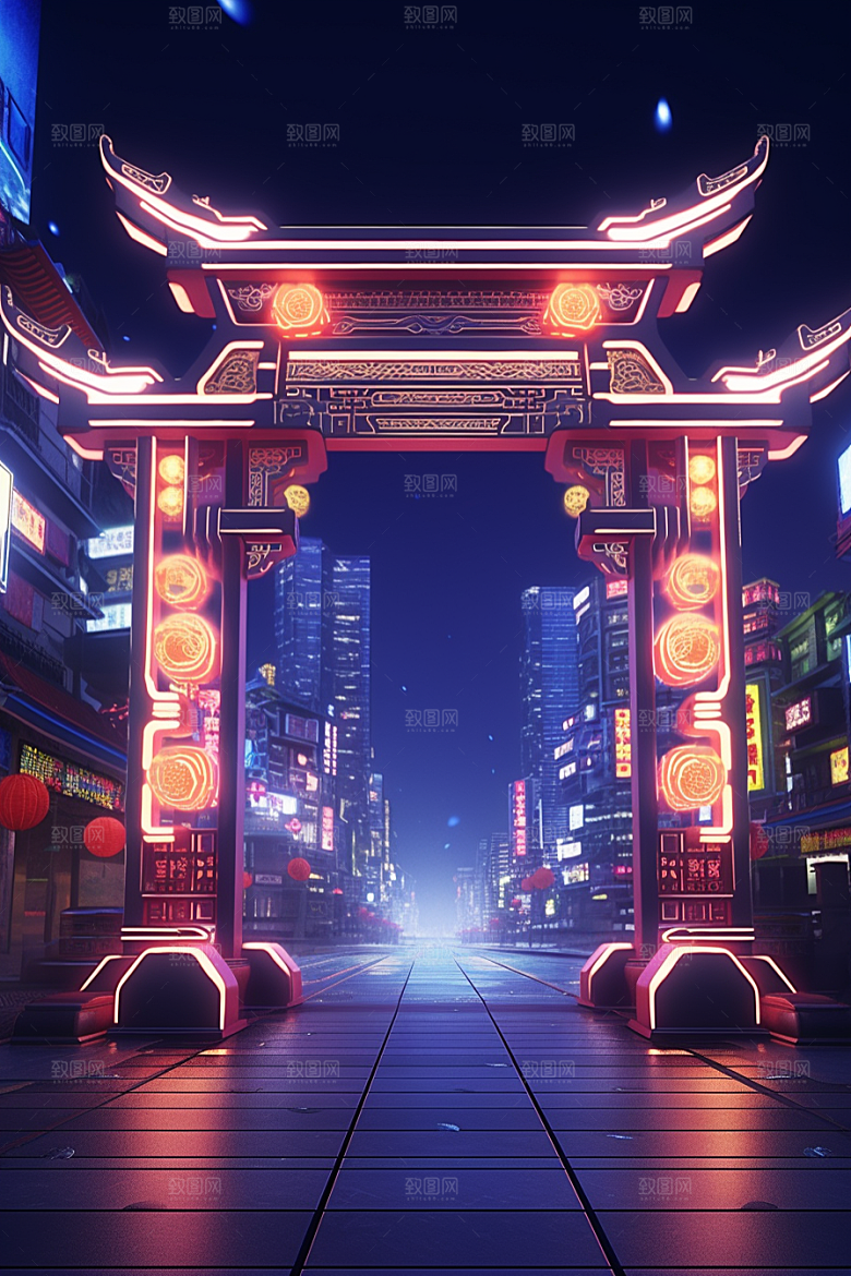 机械大门立体时尚素材