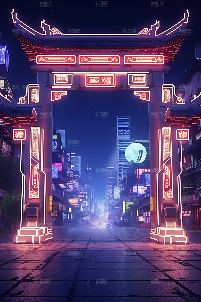 机械大门立体未来感素材