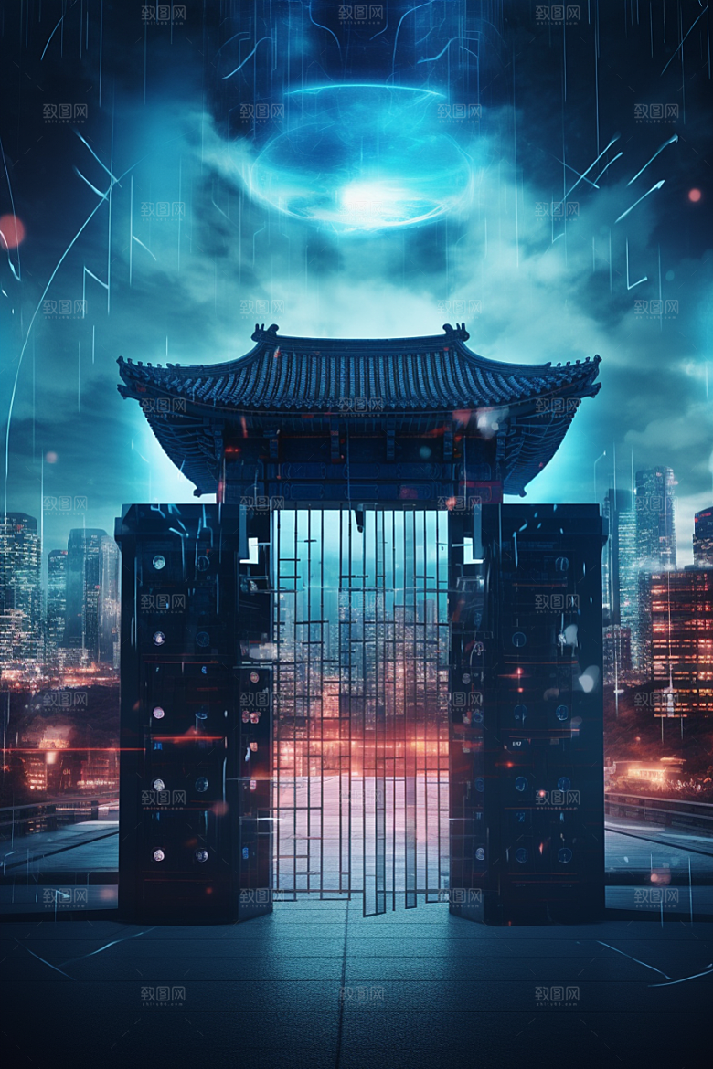 机械大门3D高清素材